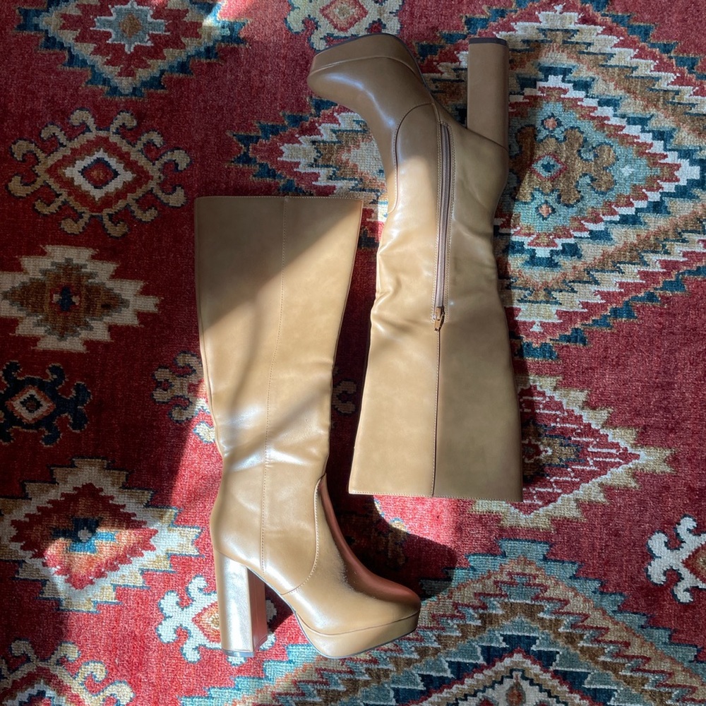 platform knee high boots